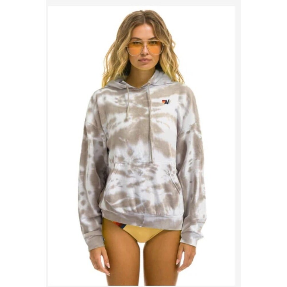 Aviator Nation Tie Dye Relaxed Pullover Hoodie